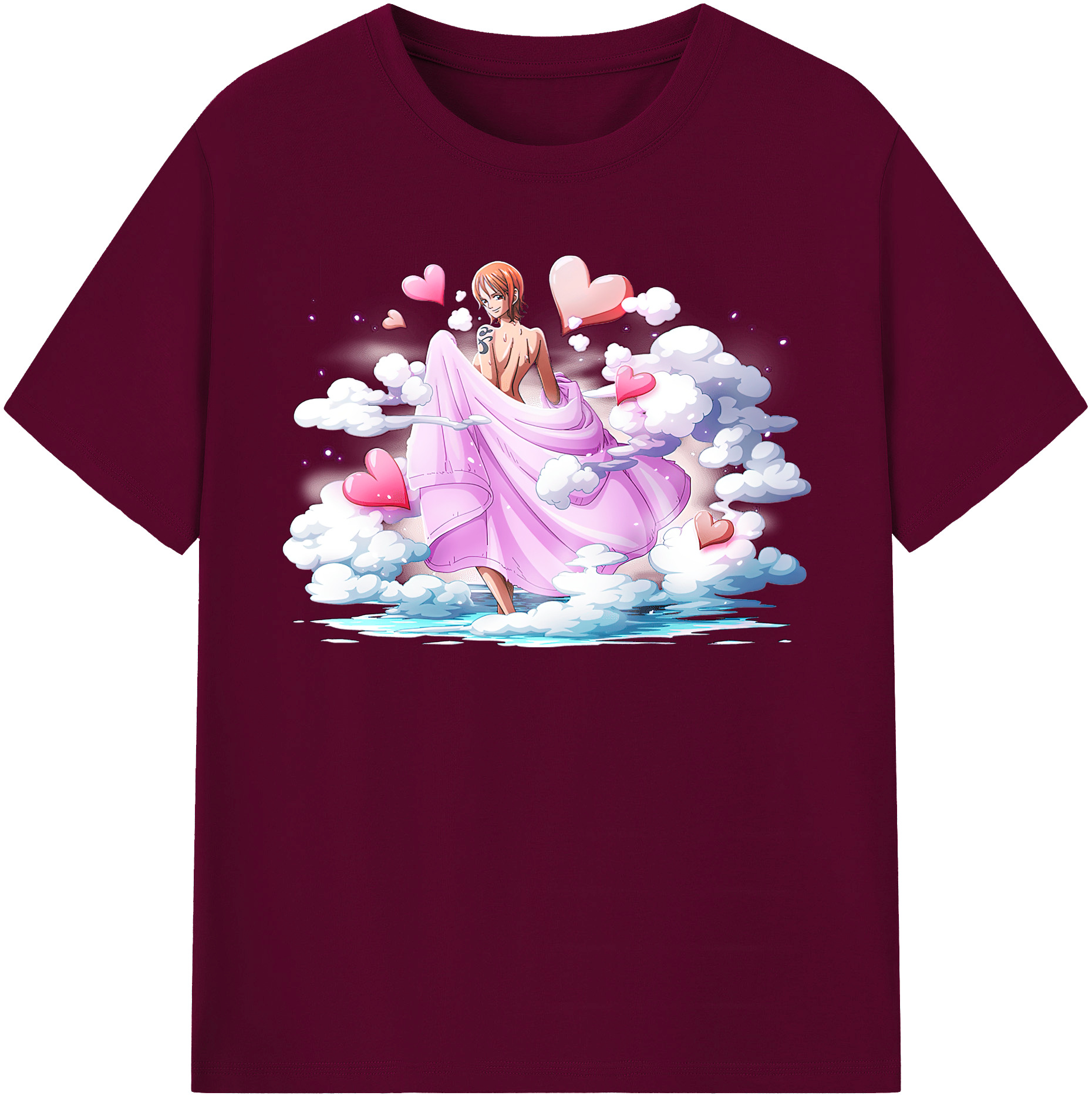 （画像用） ワンピース ナミ ONE PIECE Nami レディースカジュアルプリントTシャツ（綿100％）